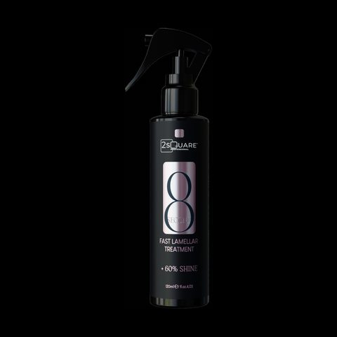 Frasco pulverizador negro del tratamiento 8SECONDS de 2Square Professional, 120 ml
